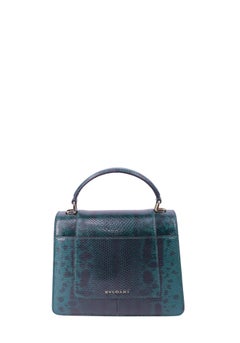 Bvlgari Serpenti Top Handle Python Effekt Ledertasche