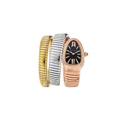 Bvlgari Serpenti Tubogas 102948 Three-Tone Diamond Woman's Watch