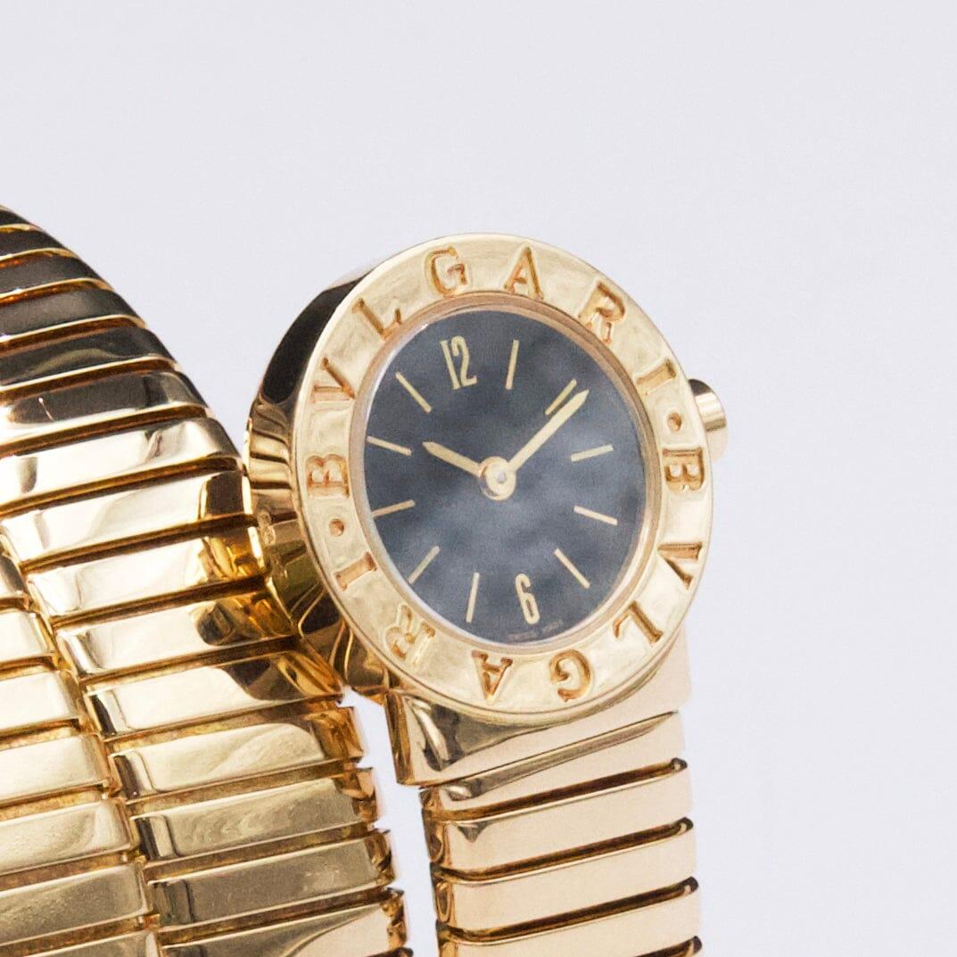Bvlgari Serpenti Tubogas BB 19 1T Orologio da donna in oro giallo 18K Scatola Documenti In condizioni ottime in vendita a Great Neck, NY