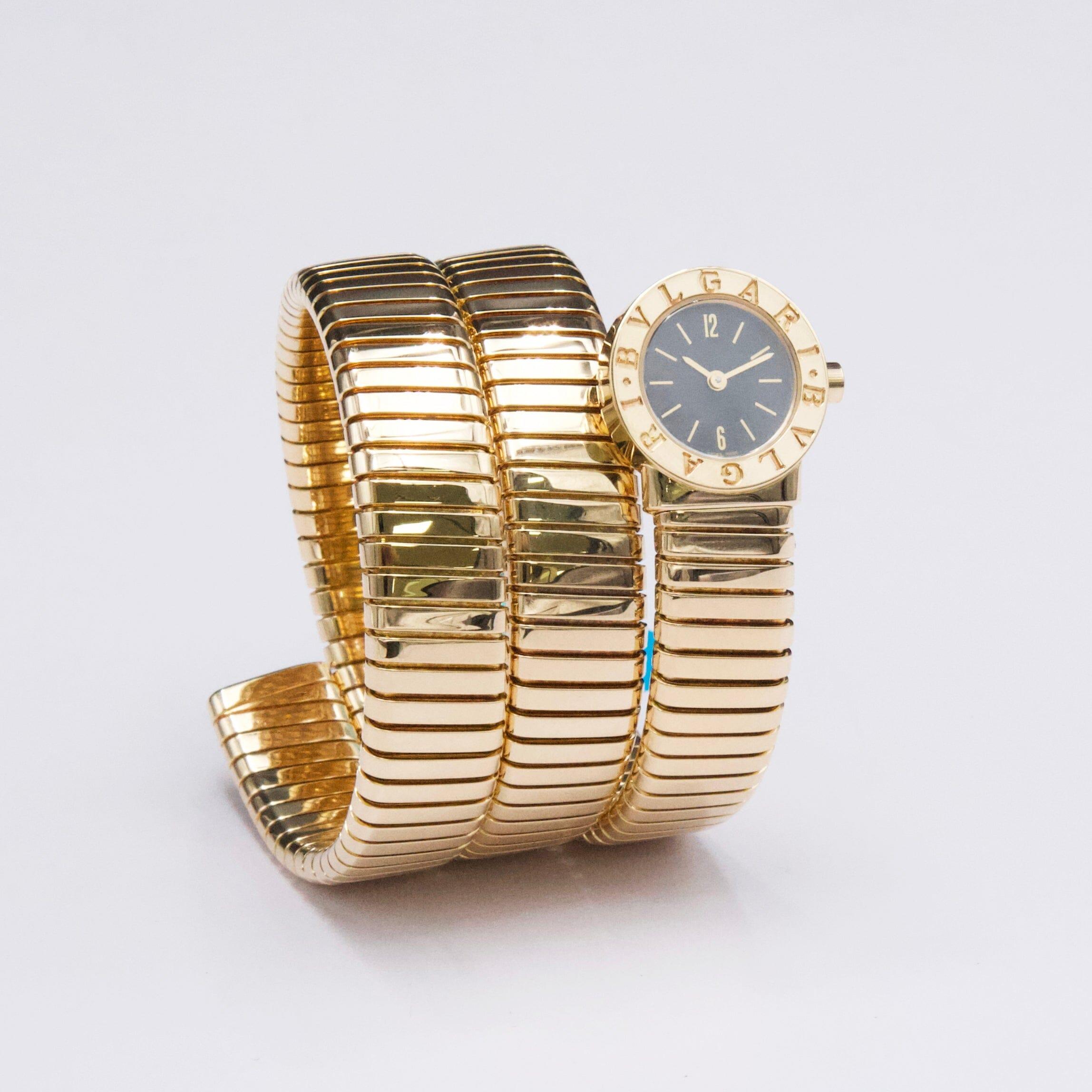 Donna Bvlgari Serpenti Tubogas BB 19 1T Orologio da donna in oro giallo 18K Scatola Documenti in vendita