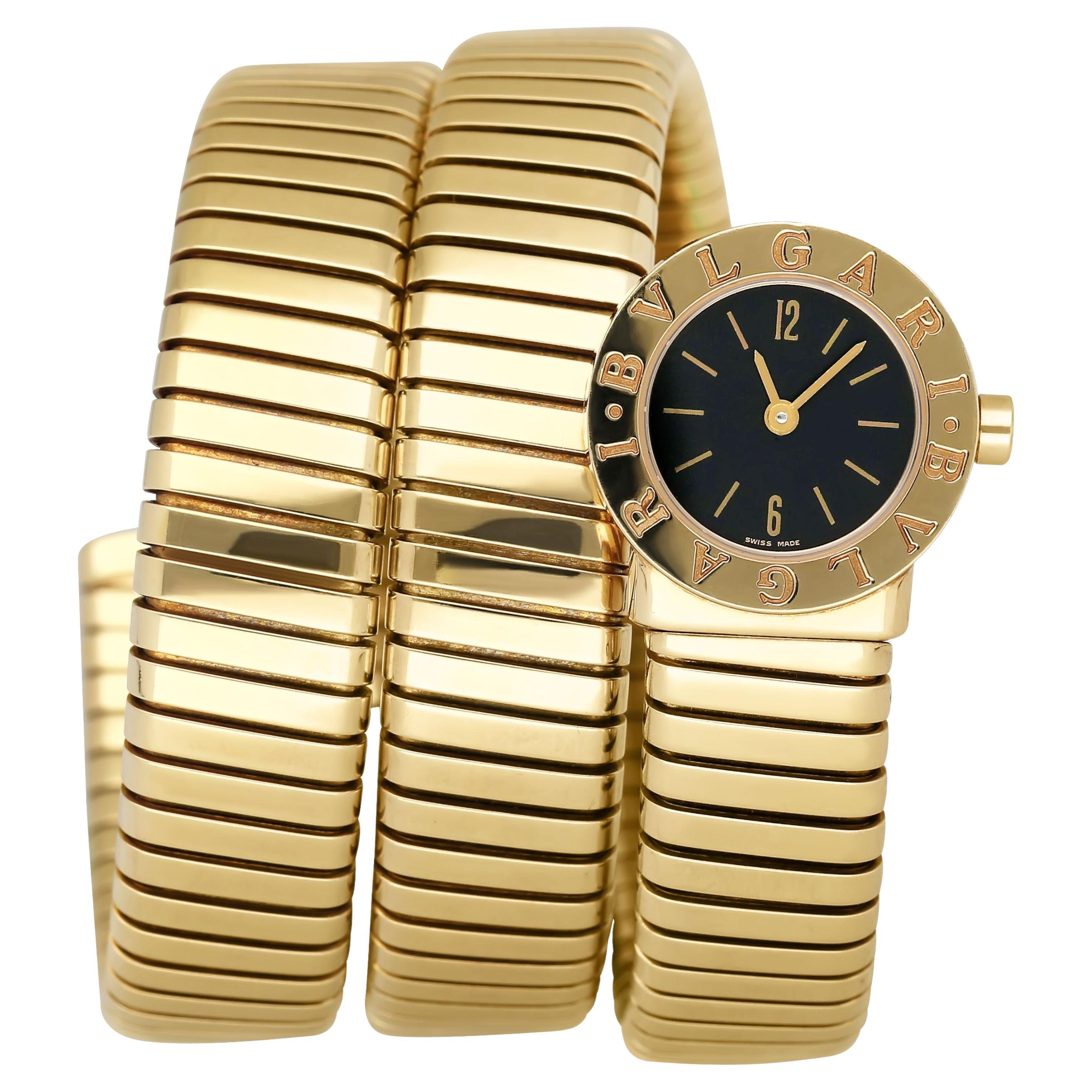 Bvlgari Serpenti Tubogas BB 19 1T 18K Gelbgold Damenuhr Box Papiere