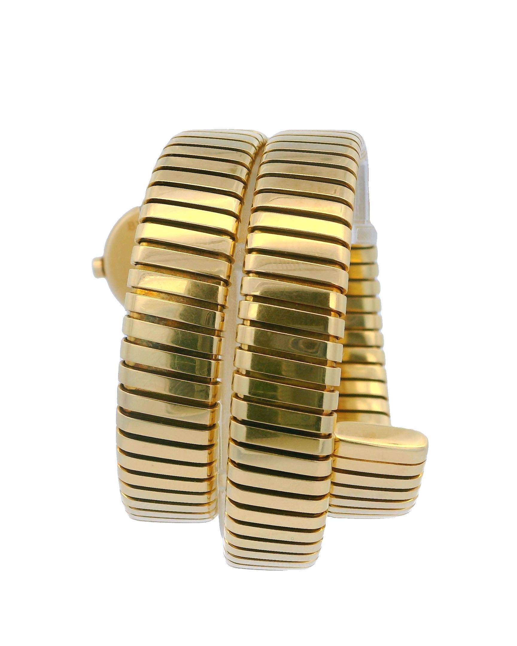 Bvlgari Serpenti Tubogas BB191T 18K Gelbgold Damenuhr im Zustand „Hervorragend“ in Great Neck Plaza, NY