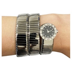 Bvlgari Serpenti Tubogas BB191TS Dimond Black Dial Ladies Watch.