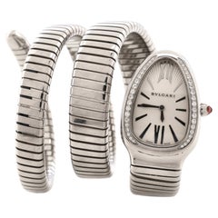 Bvlgari Serpenti Tubogas Double Spiral Quartz Watch Stainless Steel