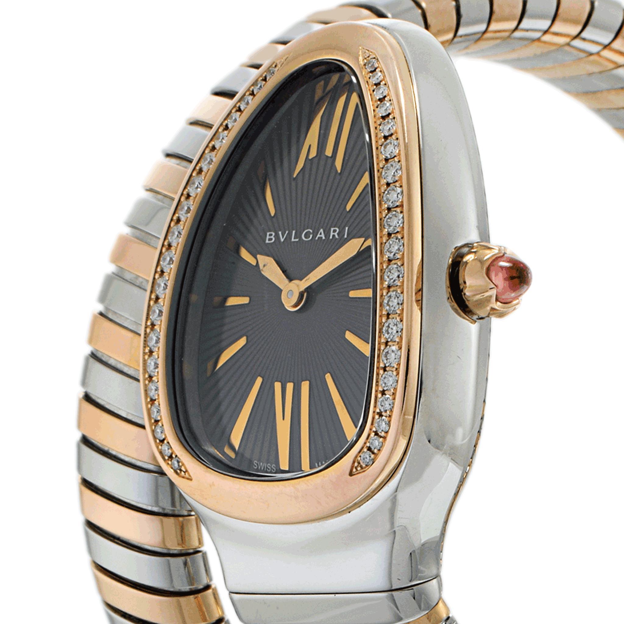 Cabochon Orologio Bvlgari Serpenti Tubogas al quarzo Ref. SP35SPG in vendita
