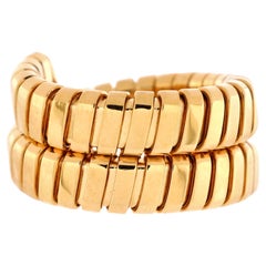 Bvlgari Serpenti Tubogas Single Wrap Ring 18k Yellow Gold