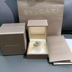 BVLGARI Serpenti Tubogas Snake Ring Onyx Pavé diamonds 18k Gold Size 57~59
