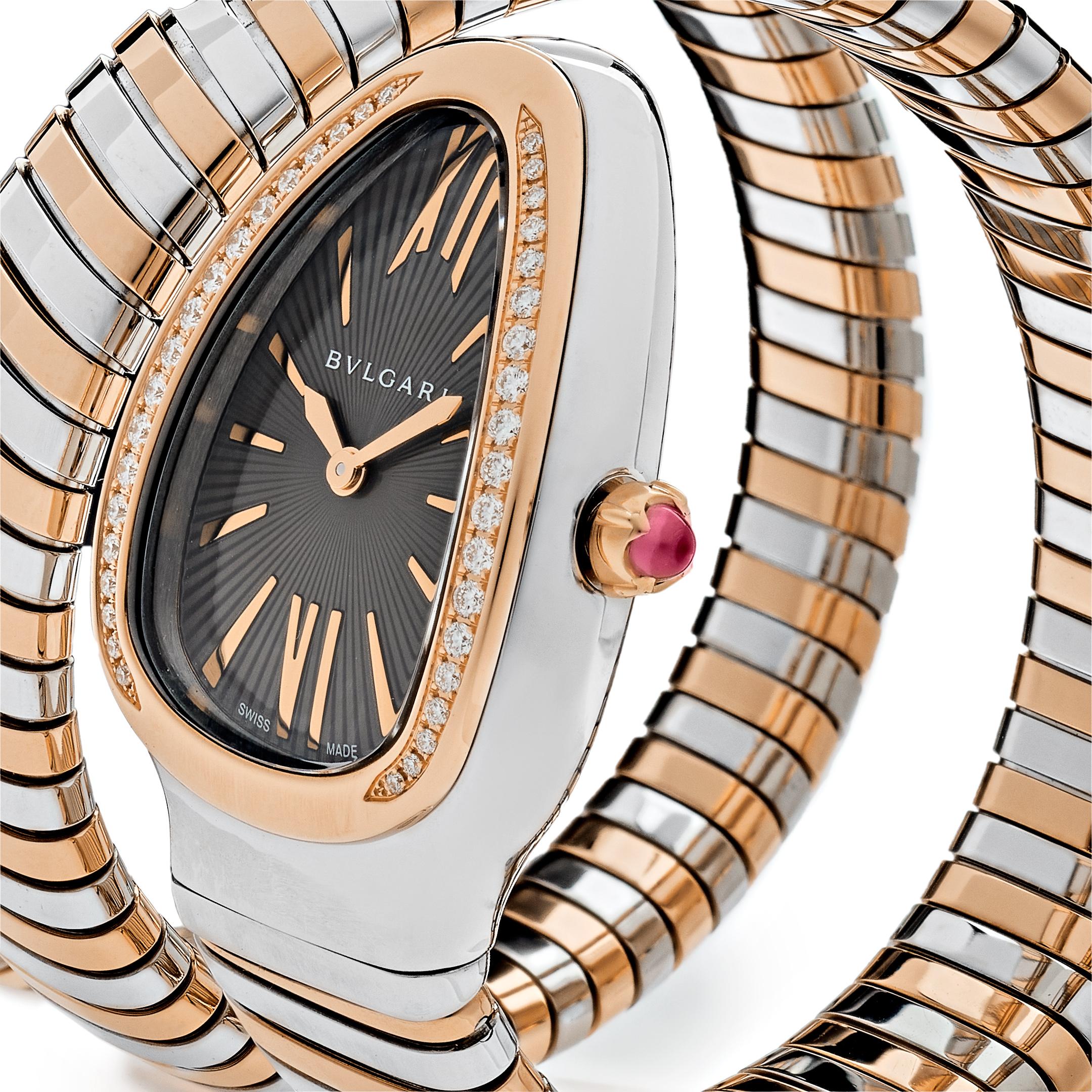 Bvlgari Montre Serpenti Tubogas bicolore à double spirale 102680 Neuf - En vente à New York, NY