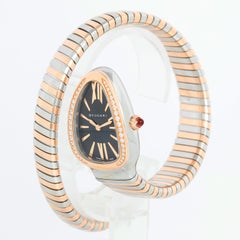 Bvlgari Serpenti Tubogas Two Tone Ladies Diamond Watch Ref 102098
