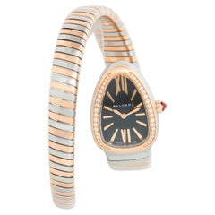 Bvlgari Serpenti Tubogas Two Tone Ladies Diamond Watch Ref 102098