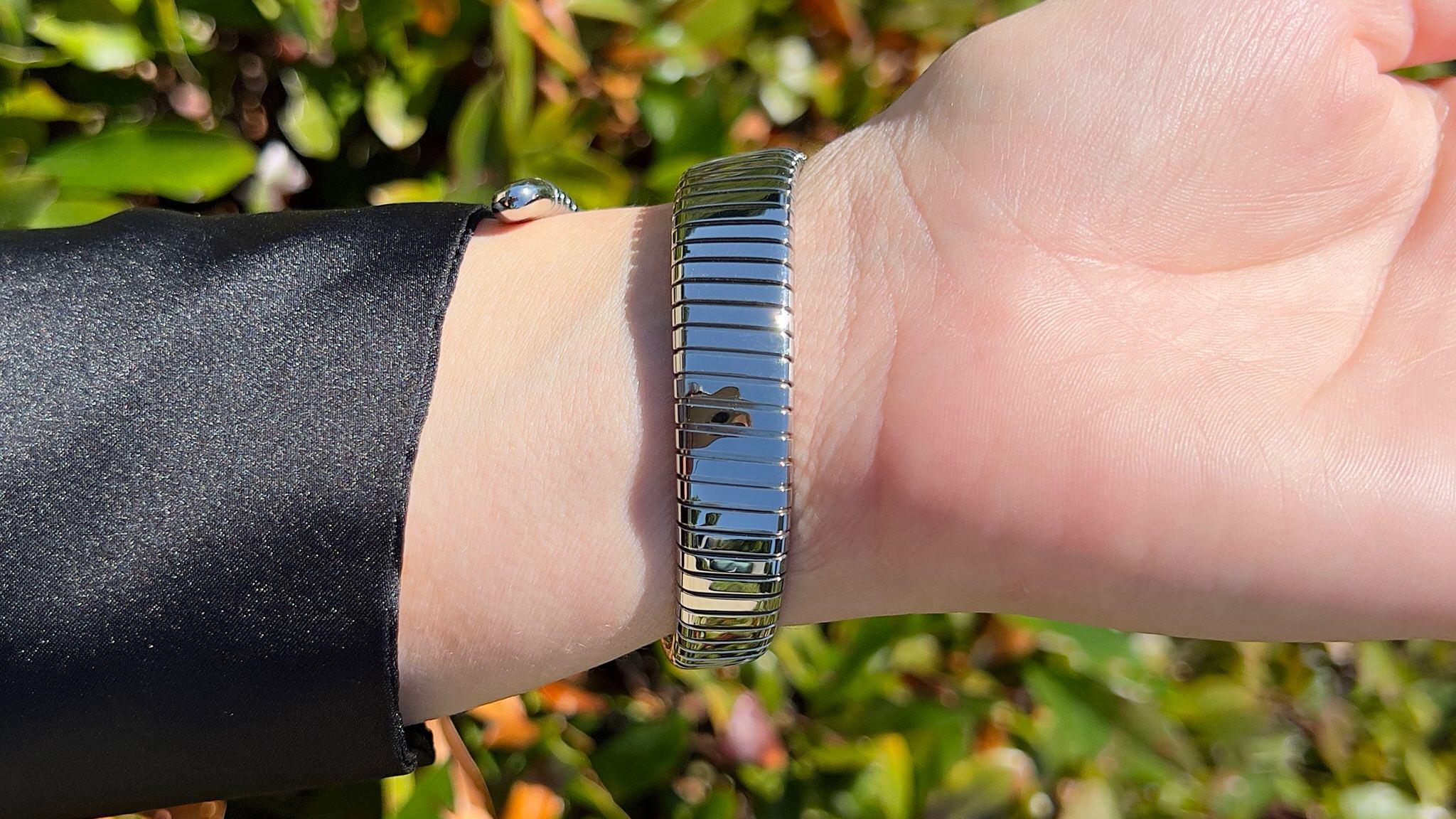 Women's Bvlgari Serpenti Tubogas Watch Stainless Steel Rubelite Crown Original Box Paper