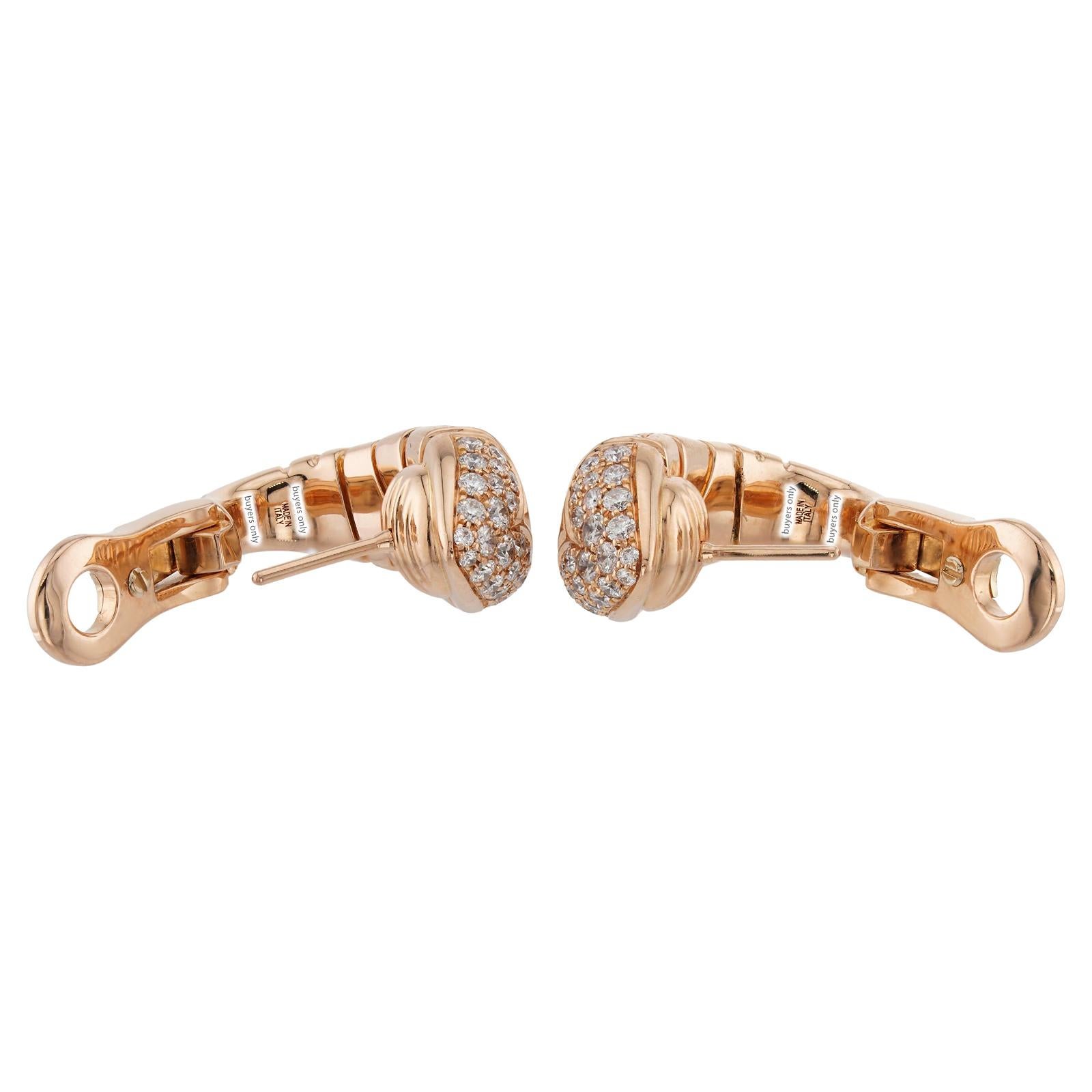BVLGARI Serpenti Tubogaz Diamant-Roségold-Wickelohrringe im Angebot 3