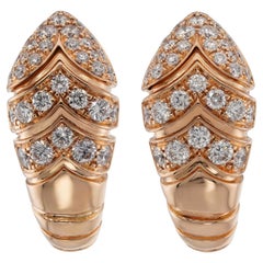 BVLGARI Serpenti Tubogaz Boucles d'oreilles enveloppantes en or rose et diamants