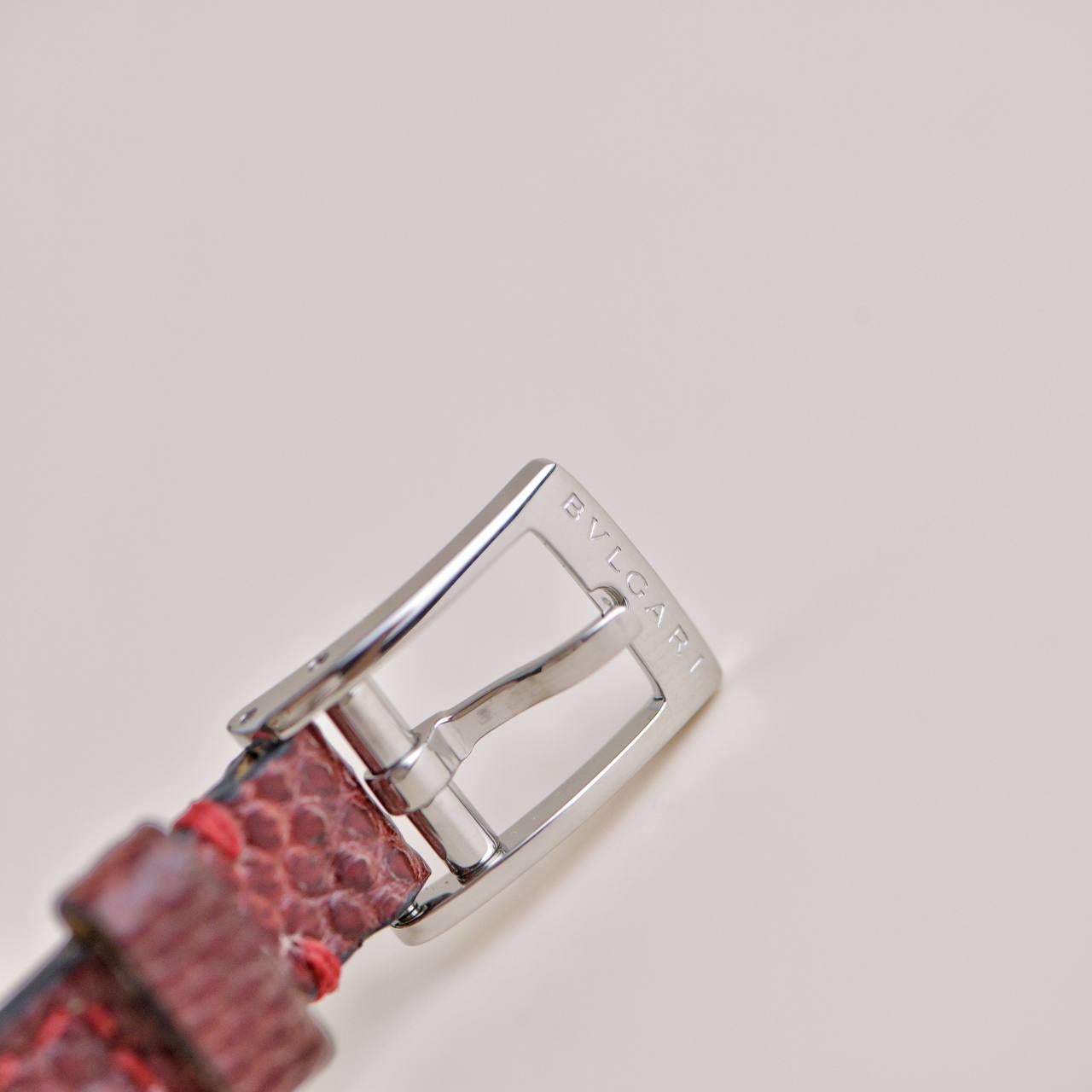 Bvlgari Serpenti Twist Diamond Bezel Stainless Steel Quartz Wristwatch 9
