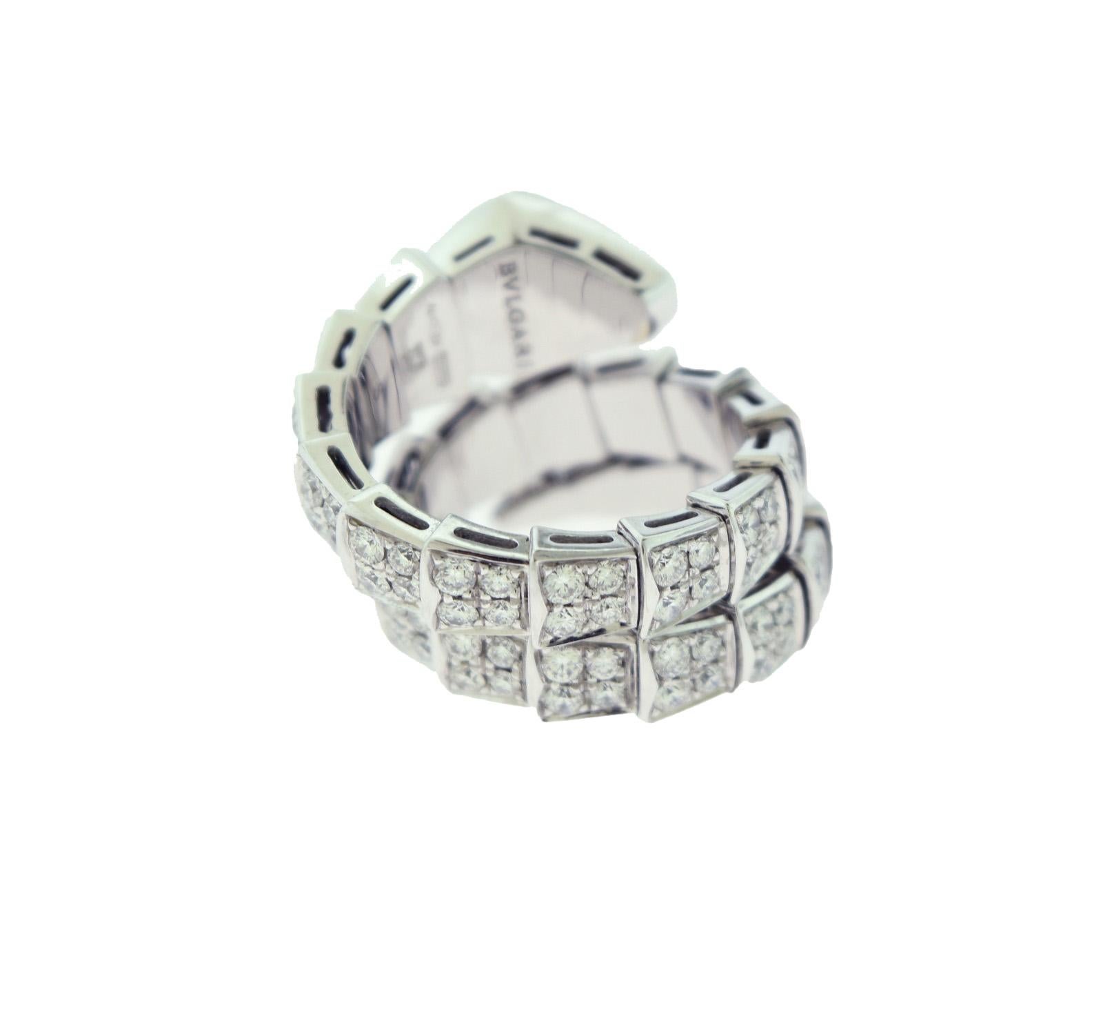 Brilliance Jewels, Miami
Questions? Call Us Anytime!
786,482,8100

Brand: BVLGARI

Model Name: Serpenti

Metal: White Gold

Metal Purity: 18k

Stones: Round Brilliant Cut Diamonds

Total Carat Weight: approx. 3.0 ct

Size: M

Total Item Weight