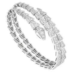Bvlgari Serpenti Two-coil White Gold Diamond Bracelet 357274