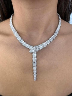 Bvlgari Serpenti Viper 14.74 Carat Diamond Necklace