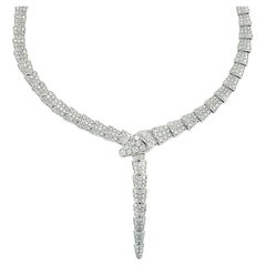 Vintage Bvlgari Serpenti Viper 14.74 Carat Diamond Necklace 