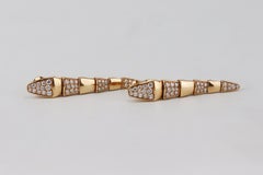 Bvlgari Serpenti Viper 18K Rose Gold And Diamond Drop Earrings