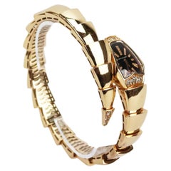 Bvlgari Serpenti Viper 18K Rose Gold And Diamond Wrist Watch 