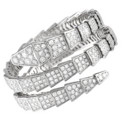 Bracciale Bvlgari Serpenti Viper in oro bianco 18 carati con 15,03 carati di diamanti, misura media