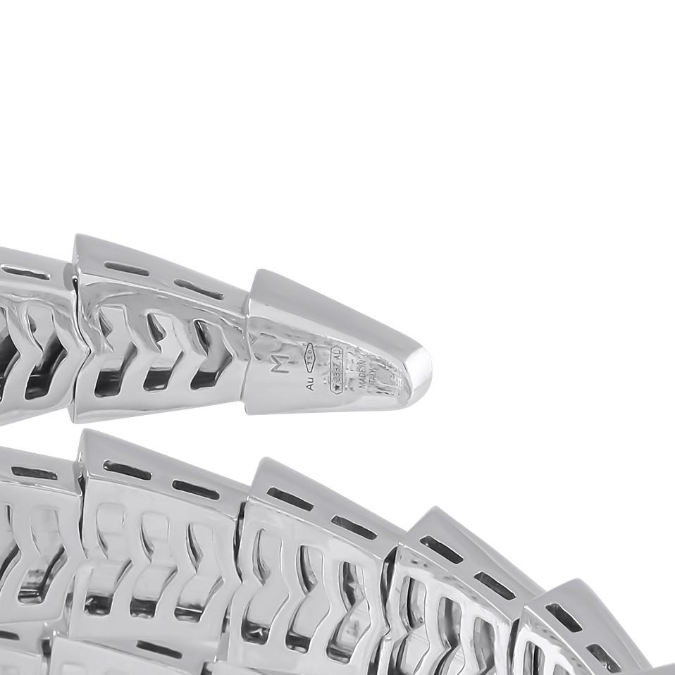 Bvlgari Serpenti Viper Pulsera de diamantes de oro blanco de 18 quilates en Excelente estado para la venta en Southampton, PA