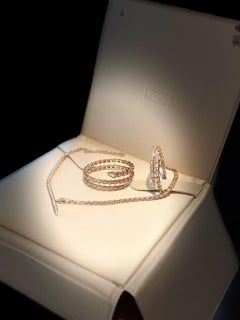 Bvlgari Serpenti Viper 3-Coil Bracelet 18k Rose Gold Full Diamond Pavé, Size S