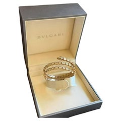 Bvlgari Serpenti Viper 3-Coil Bracelet 18k Rose Gold Full Diamond Pavé, Size S