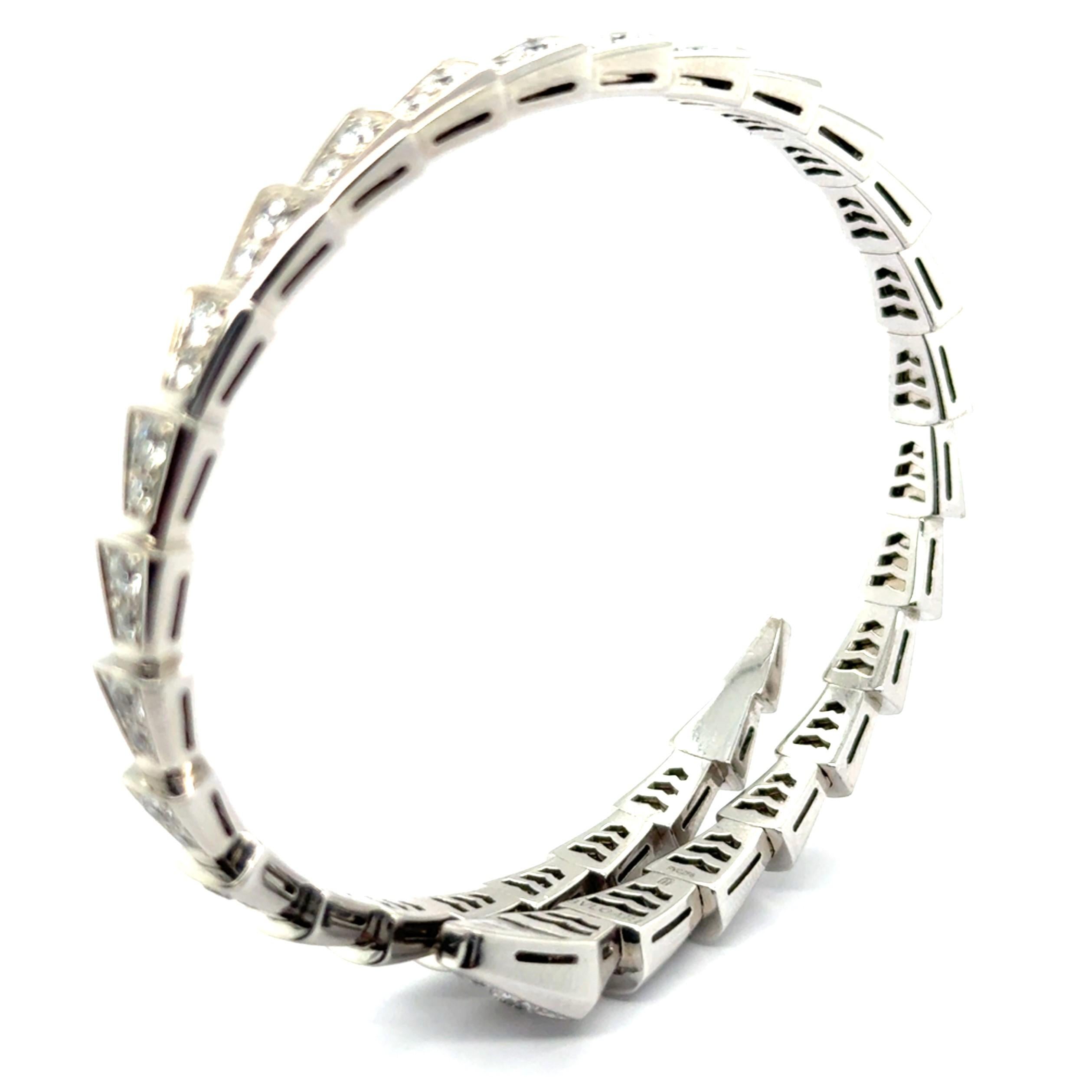 Bvlgari Serpenti Viper Bracelet with Diamonds in 18 Karat White Gold 6