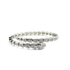 Bvlgari Serpenti Viper Bracelet with Diamonds in 18 Karat White Gold