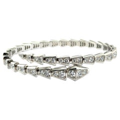 Bvlgari Serpenti Viper Bracelet with Diamonds in 18 Karat White Gold