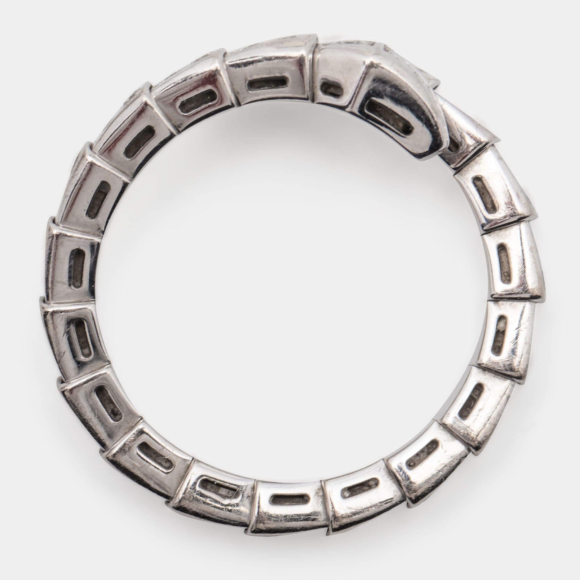 serpenti white gold ring