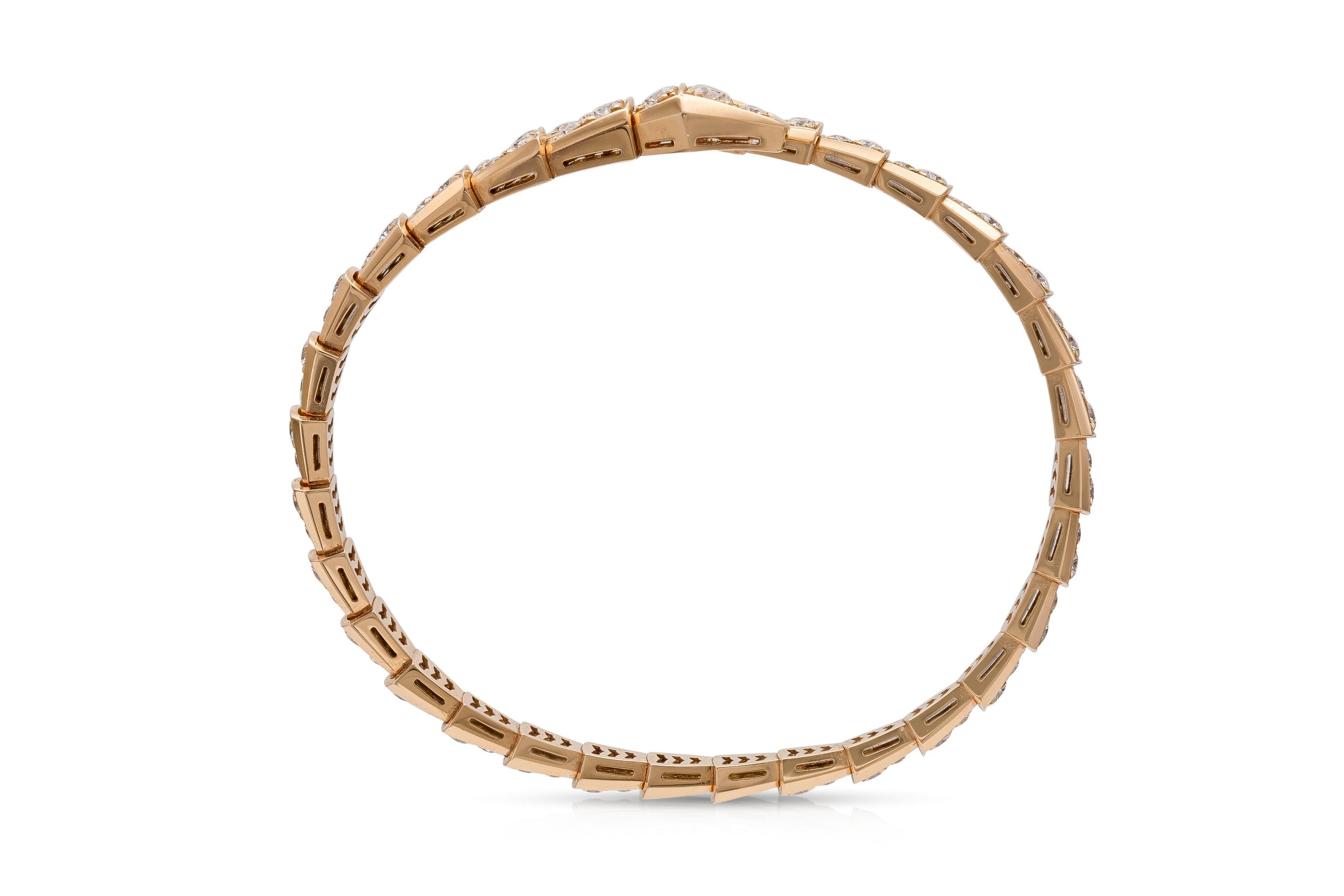 Bvlgari Serpenti Viper Diamond Bracelet In Good Condition For Sale In New York, NY