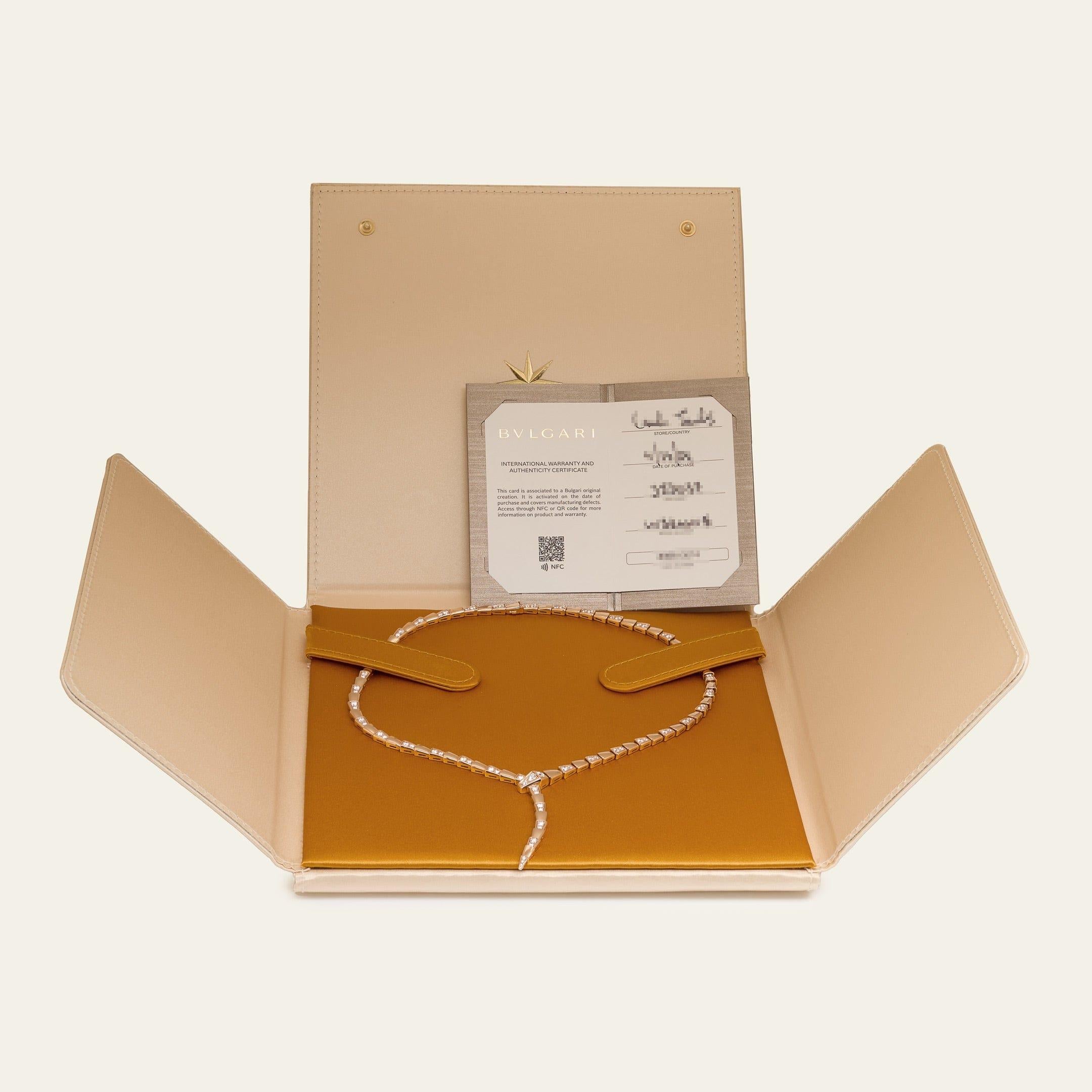 Taglio rotondo BVLGARI Collana Serpenti Viper 353037 in oro rosa in vendita