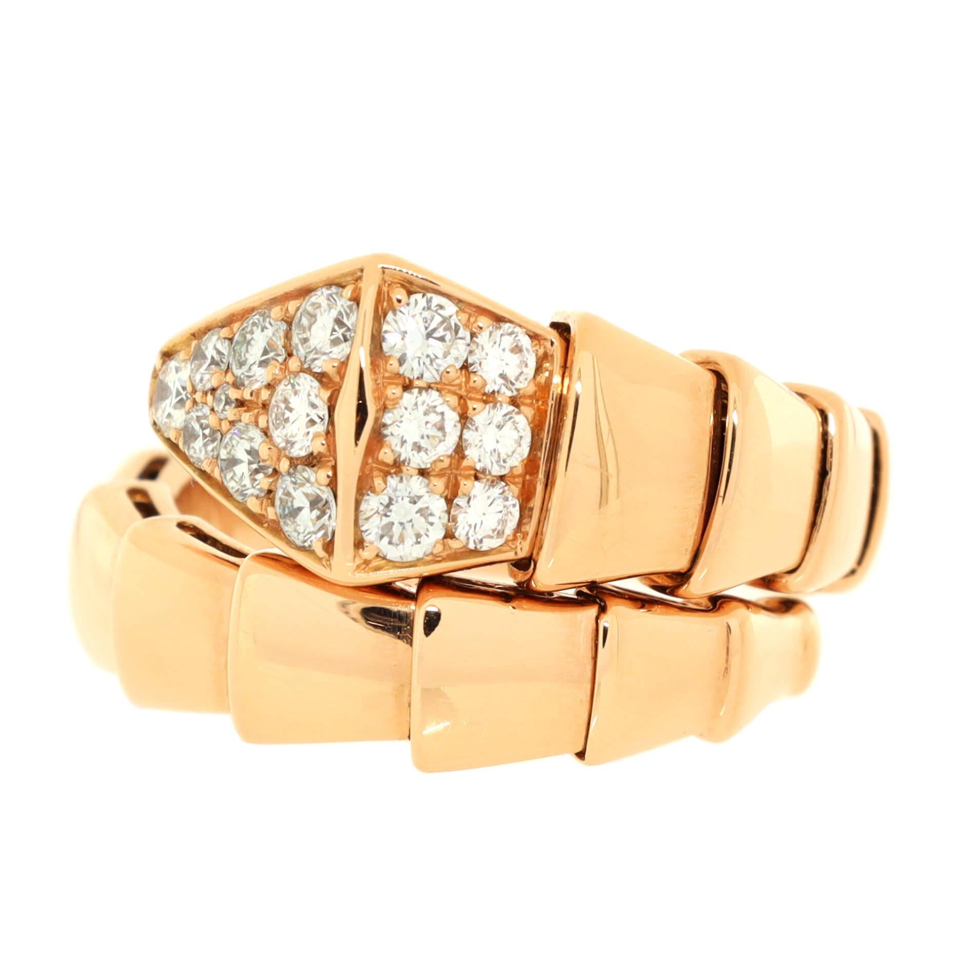 Condition: Great. Minor wear throughout.
Accessories: No Accessories
Measurements: Size: 5.5, Width: 5.25 mm
Designer: Bvlgari
Model: Serpenti Viper One-Coil Ring 18K Rose Gold with Diamonds
Exterior Color: Rose Gold
Item Number: 213721/358