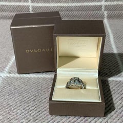 BVLGARI SERPENTI VIPER Ring in White Gold with Full Pave Diamonds