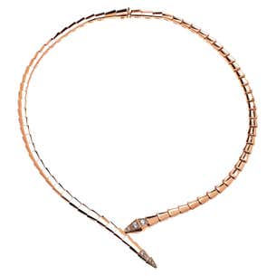 Bvlgari Serpenti Viper Rose Gold Necklace 357864 For Sale at 1stDibs ...