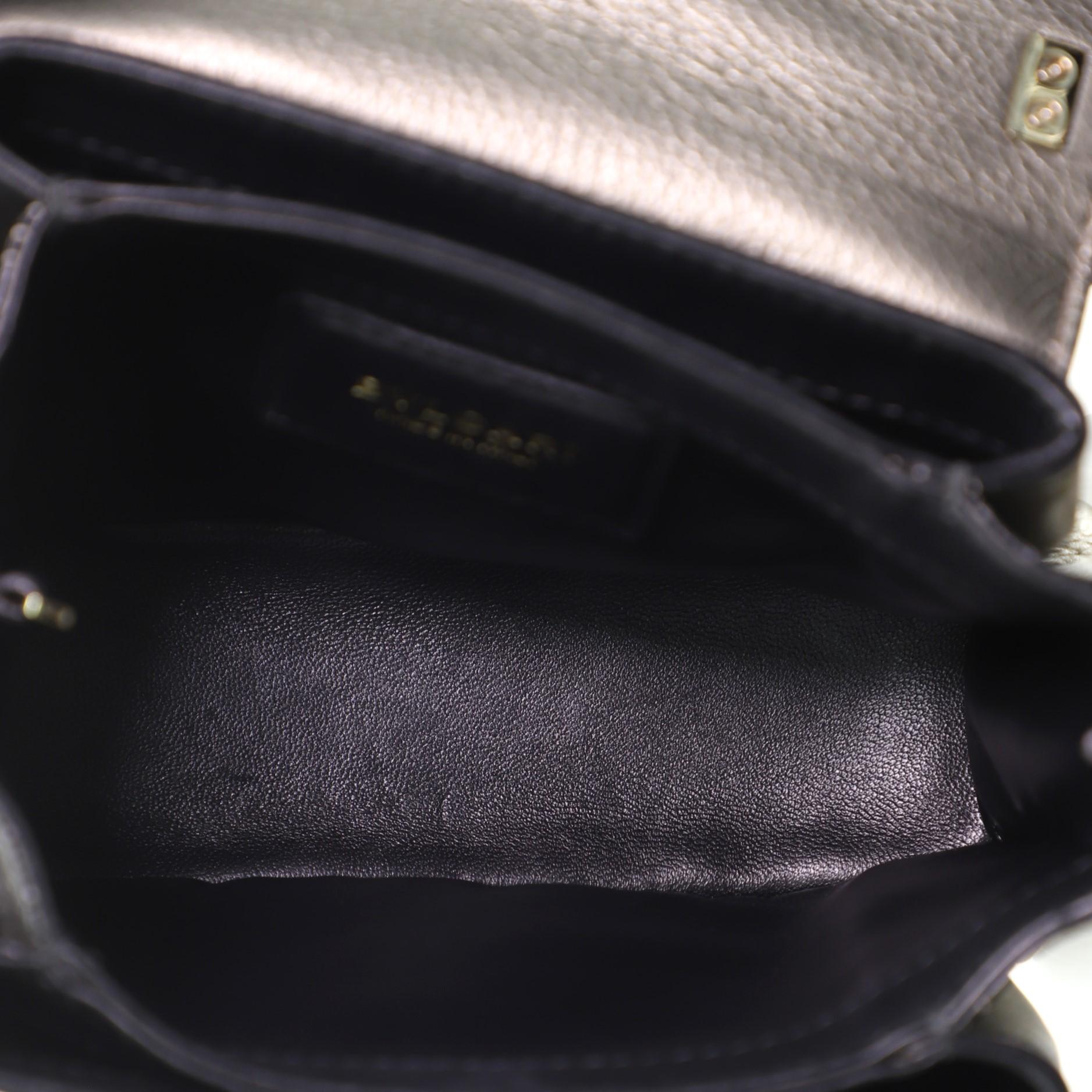 Gray Bvlgari Serpenti Viper Top Handle Bag Leather Mini