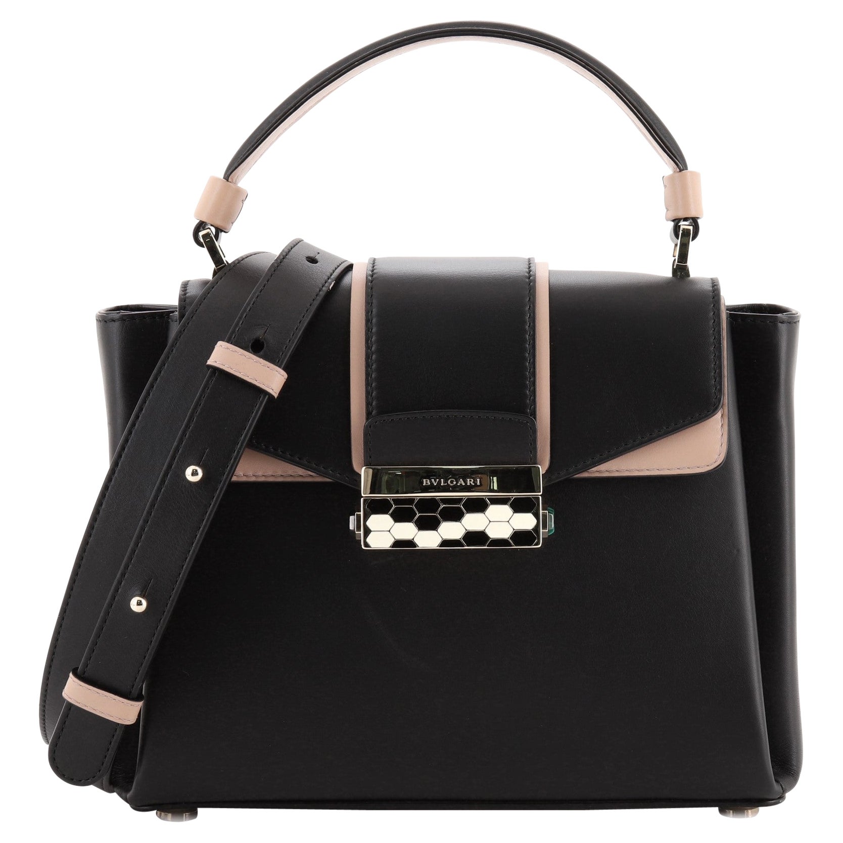 Bvlgari Serpenti Viper Top Handle Leder