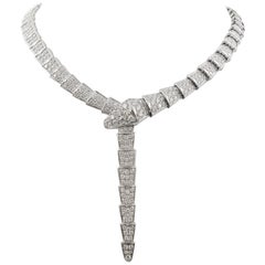 Collier Bvlgari 'Serpenti Viper' en or blanc et diamants