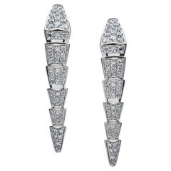 Bvlgari Serpenti Viper White Gold Diamond Earrings 348320