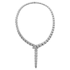 Bvlgari Serpenti Viper White Gold Diamond Necklace 348165