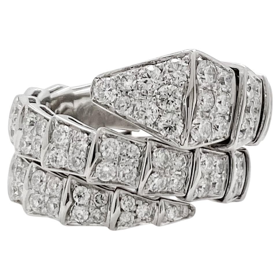 Bvlgari 'Serpenti Viper' White Gold Diamond Ring