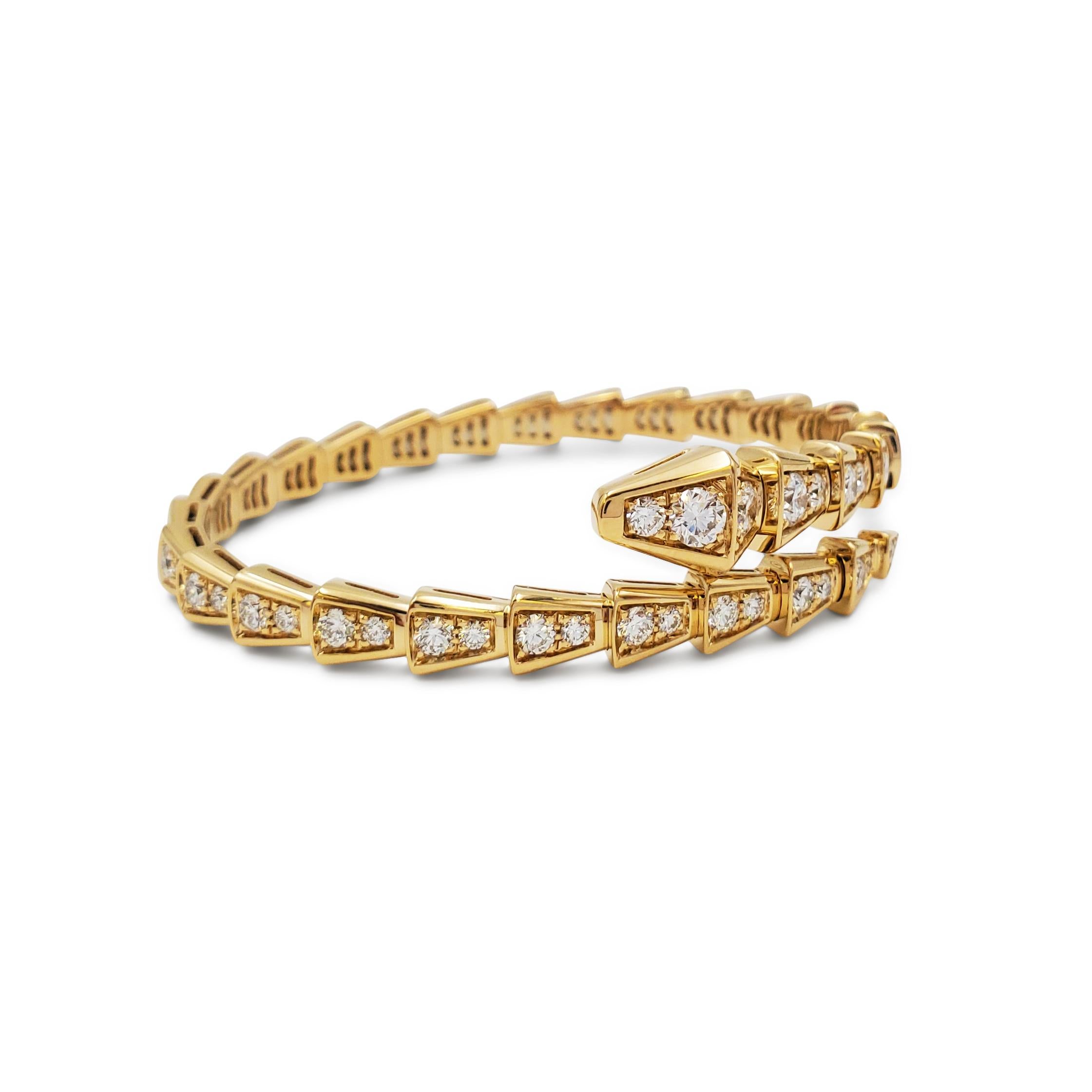 Gelbgold-Armband 'Serpenti Viper' von Bvlgari mit Diamanten (Rundschliff)