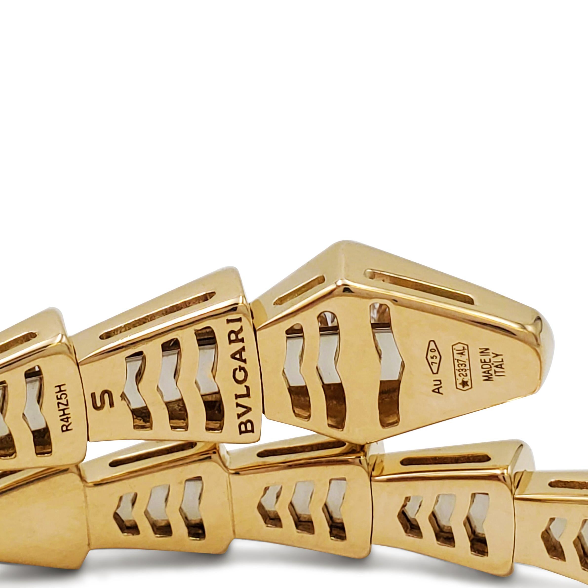 Gelbgold-Armband 'Serpenti Viper' von Bvlgari mit Diamanten für Damen oder Herren