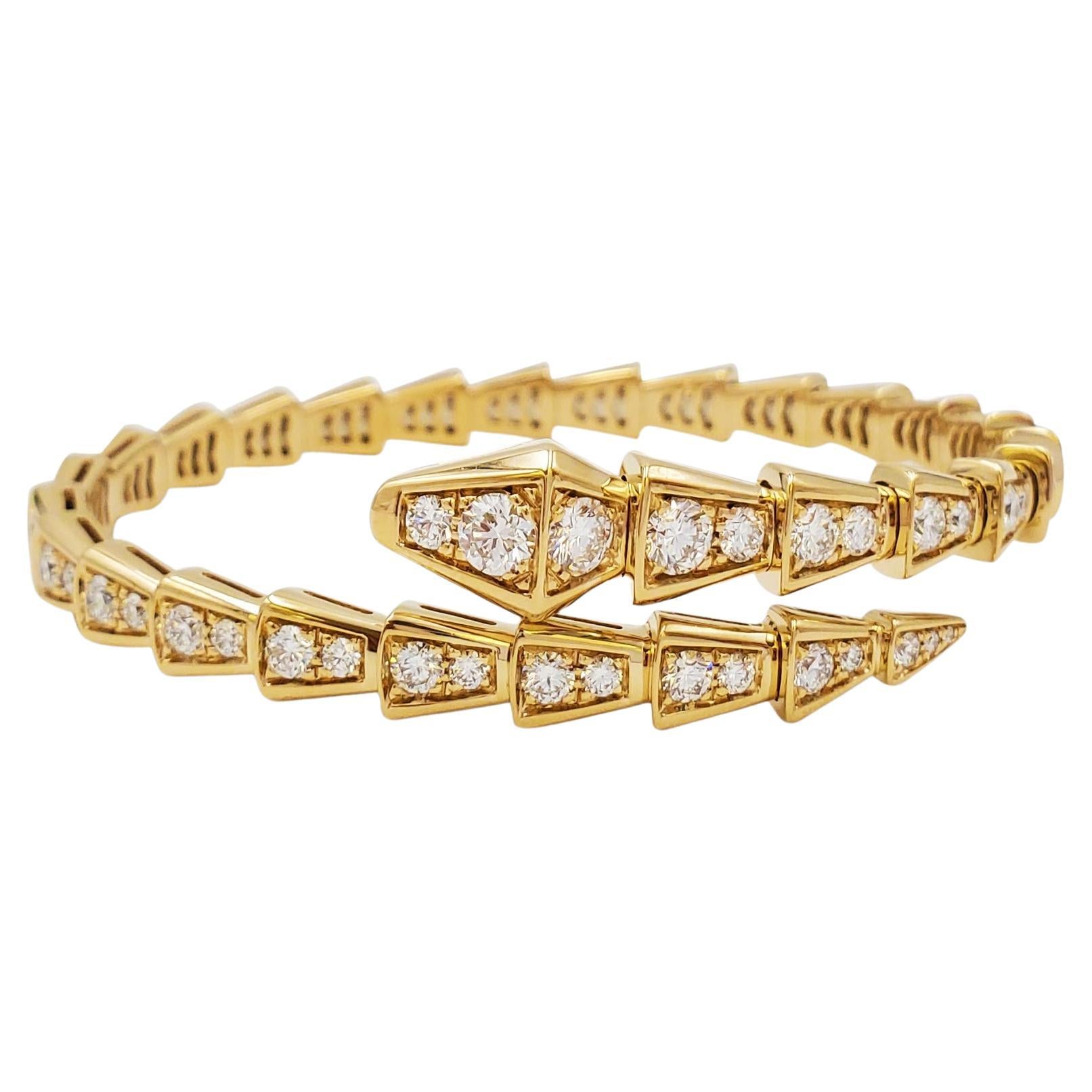 Bvlgari 'Serpenti Viper' Yellow Gold Diamond Bracelet