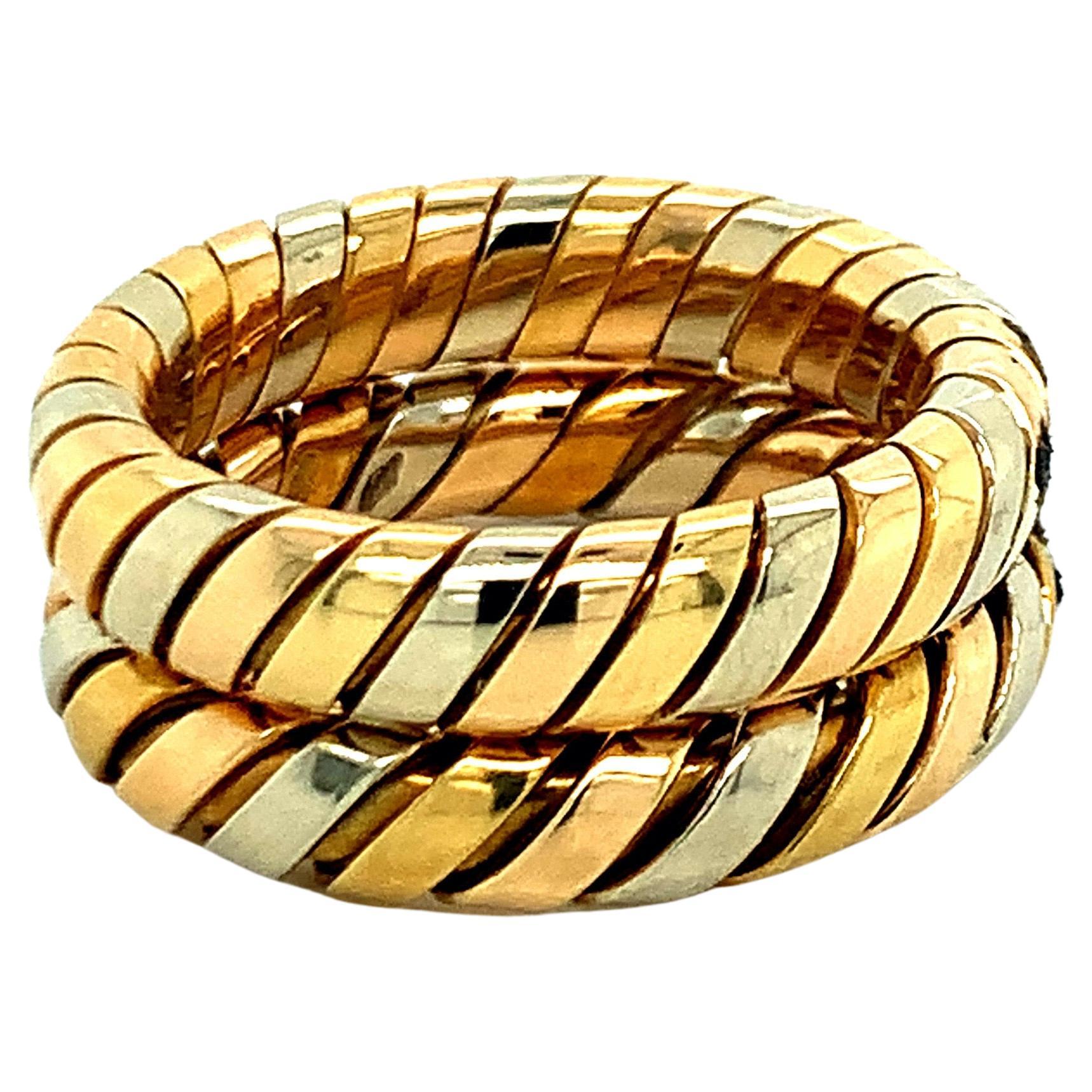 Bvlgari Set of Two Tubogas Rings For Sale at 1stDibs