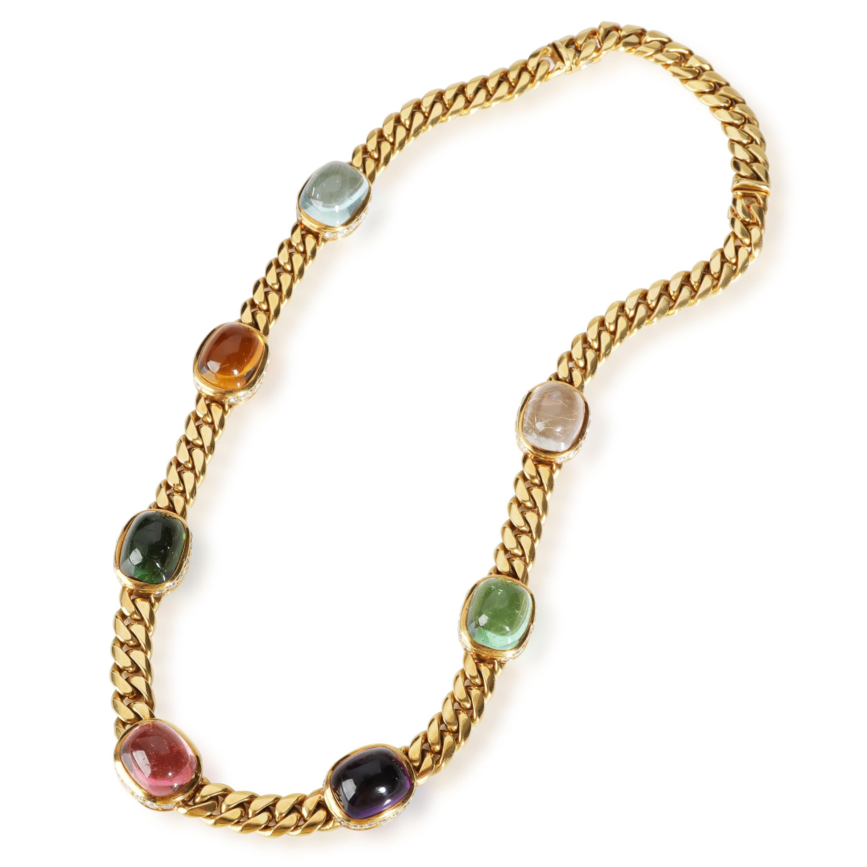 
Bvlgari Seven Station Mixed Cabochon Gemstone Necklace in 18K Yellow Gold 5 CTW

PRIMARY DETAILS
SKU: 111469
Listing Title: Bvlgari Seven Station Mixed Cabochon Gemstone Necklace in 18K Yellow Gold 5 CTW
Condition Description: Retails for 50,000