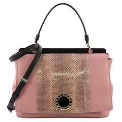 Bvlgari Signature Top Handle Bag Leather with Python Medium