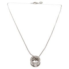 Vintage Bvlgari Silver B.Zero 1 Pendant Necklace